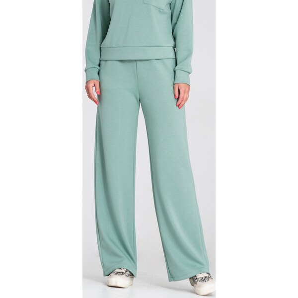 FIGL Mintové dámske široké tepláky s viskózou M1204 Mint 66149888
