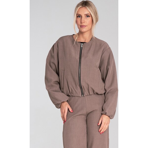 FIGL Hnedá ľahká dámska krátka bombera M1198 Brown 66149893