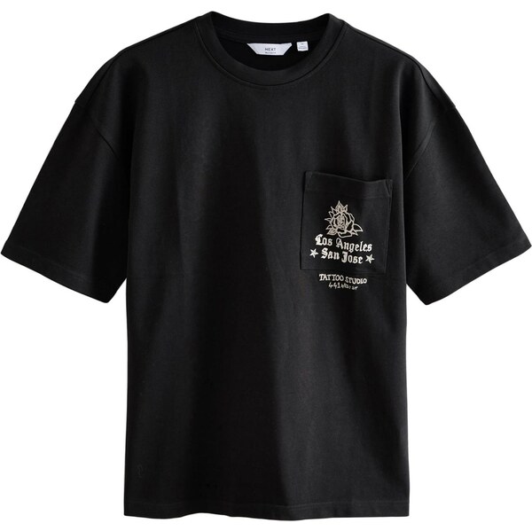 Next Tričko čierna / biela 64293696