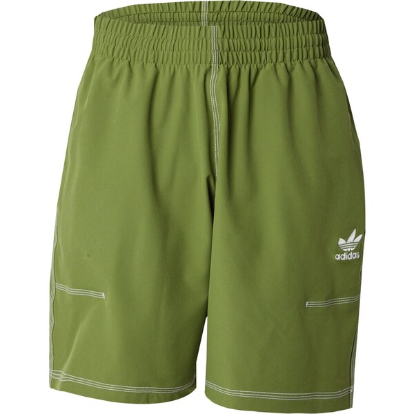 ADIDAS ORIGINALS Nohavice ESSENTIALS olivová / biela 64295142