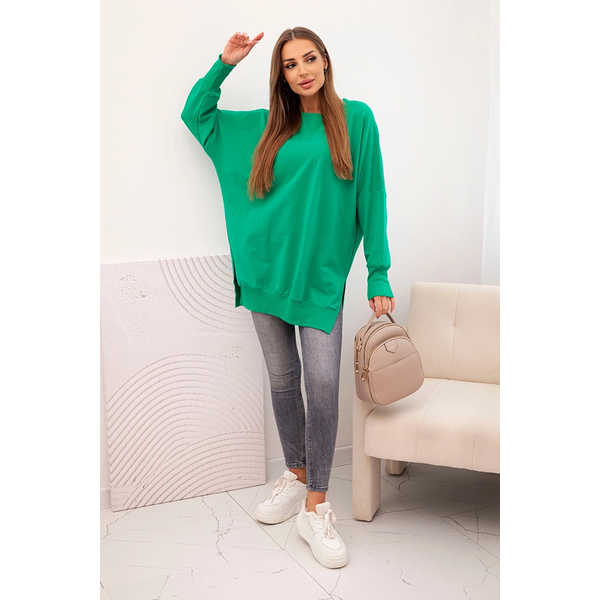 Dámska bavlnená mikina Kesi so širokým lemom dole 65502712