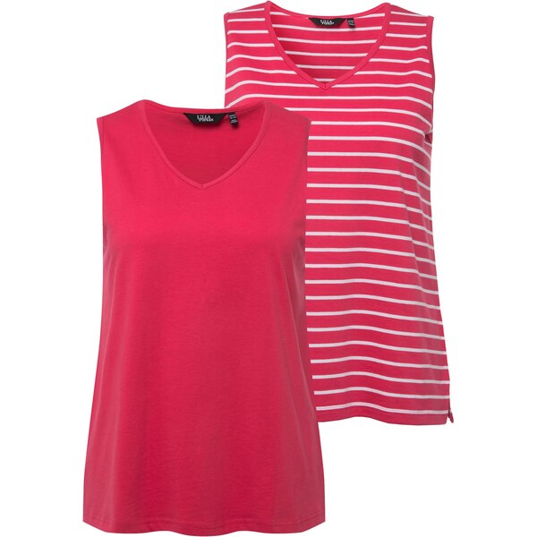 Ulla Popken Top ružová / biela 64295040