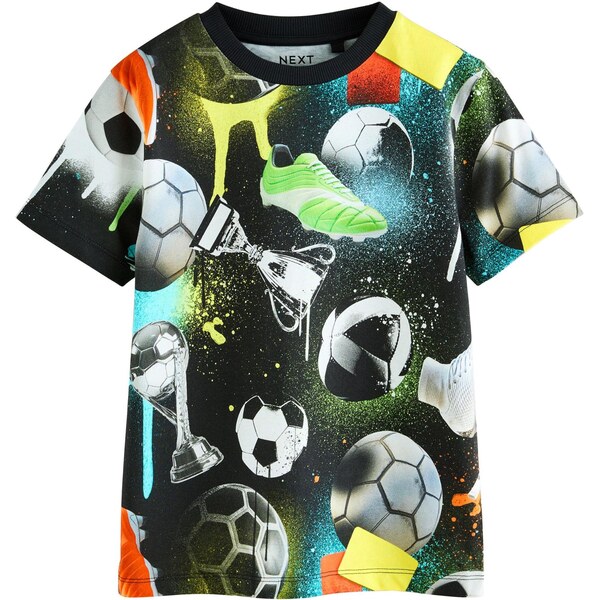 Next Tričko žltá / čierna / biela 64488346