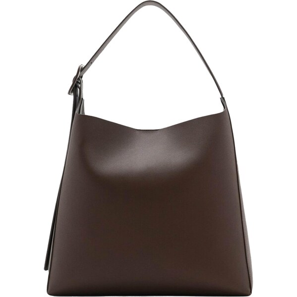 MANGO Kabelka na rameno Winnie tmavohnedá 64294981