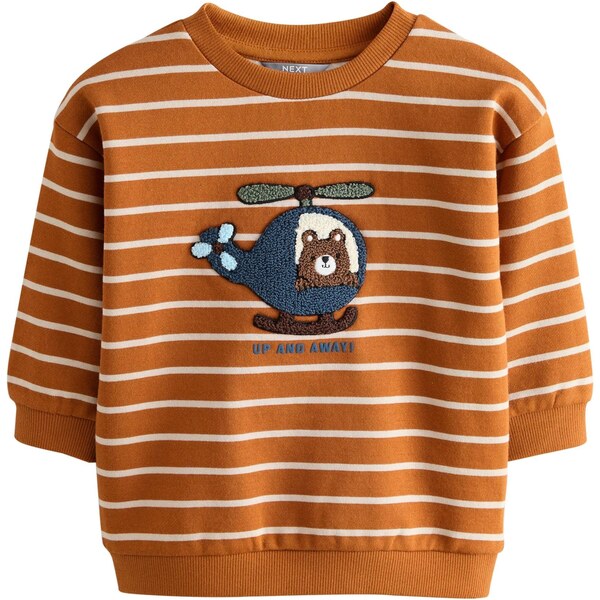 Next Mikina tmavomodrá / hnedá / karamelová / biela 65881656