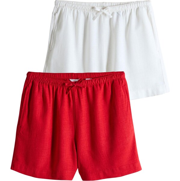 The Set Nohavice červená / biela 64501000