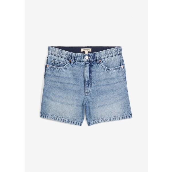 bonprix Džínsové šortky High Waist, Low Stretch, farba modrá 63478031