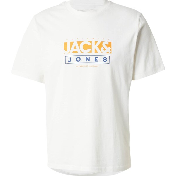 JACK & JONES Tričko JORSEVEN modrá / zlatá žltá / biela 64339624