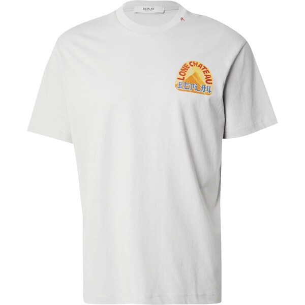 REPLAY Tričko modrá / svetlosivá / svetlooranžová / červená 64882529