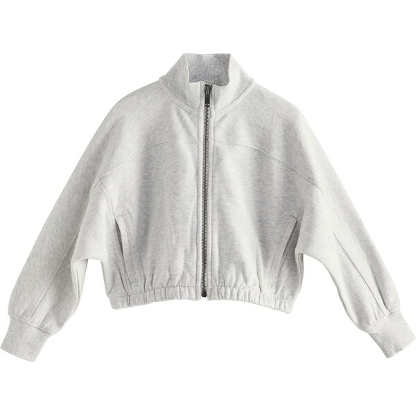 Next Tepláková bunda sivá melírovaná 65881434