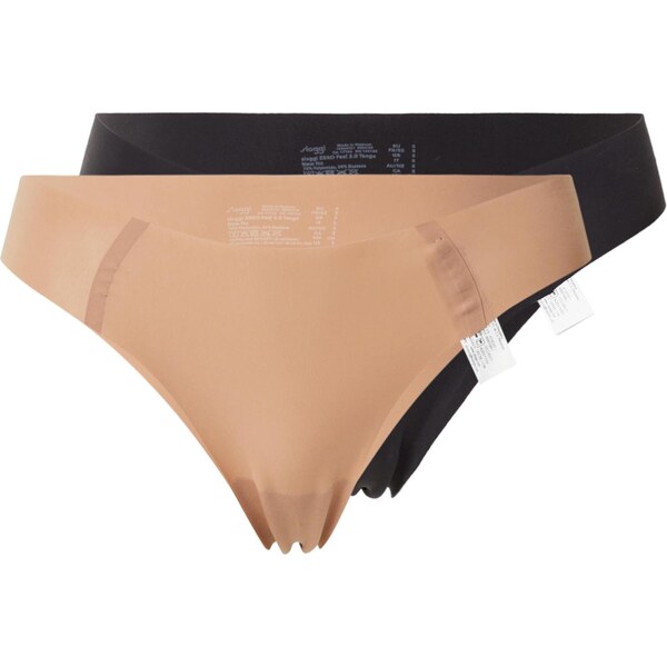 SLOGGI Nohavičky ZERO Feel 2.0 svetlohnedá / čierna 64339862