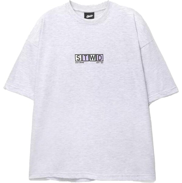 Pull&Bear Tričko svetlosivá / pastelovo zelená / svetlofialová / 64339639