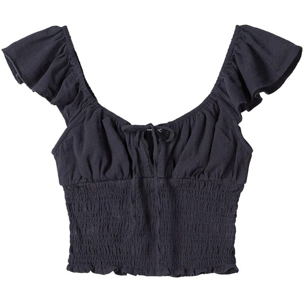 Bershka Top námornícka modrá 65292425