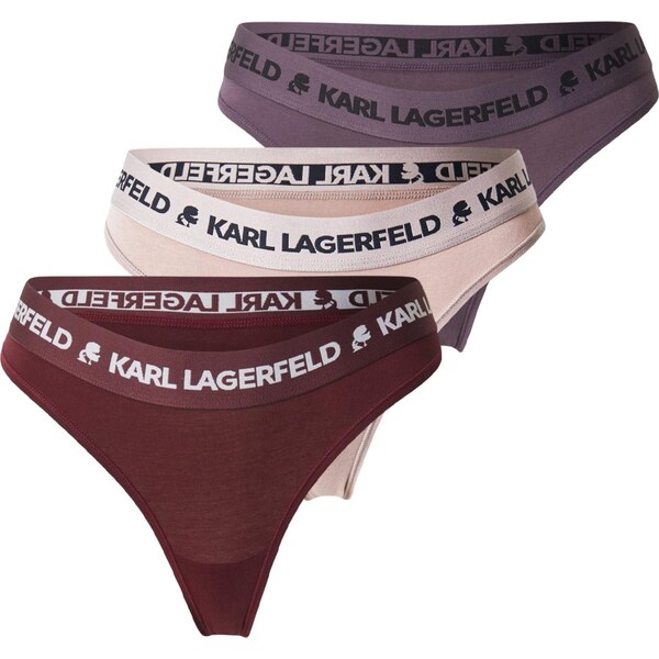 Karl Lagerfeld Tangá svetlobéžová / farba lesného ovocia / 64383069