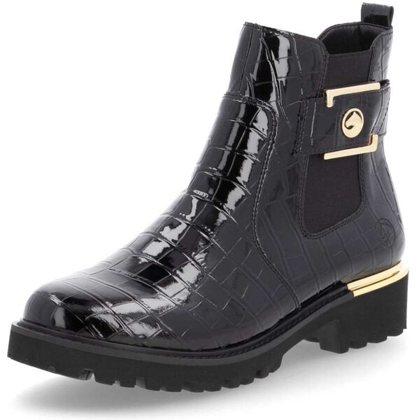 RIEKER Dámska členková obuv REMONTE D8684-03 čierna W5 55294082