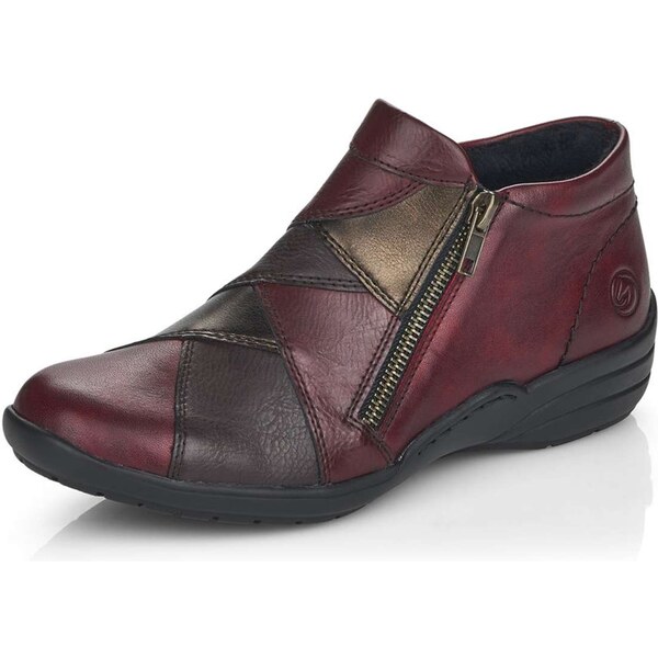 RIEKER Dámska členková obuv REMONTE R7674-36 červená W5 25934620