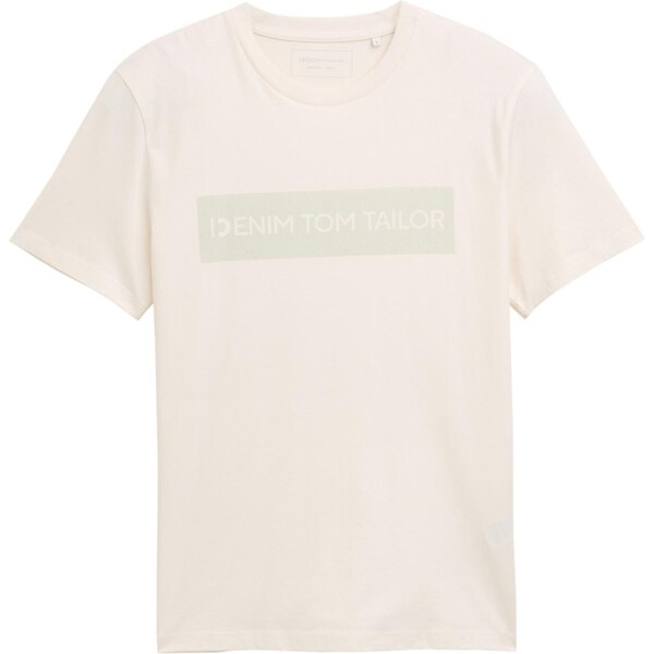 TOM TAILOR DENIM Tričko svetlozelená / biela 64356685