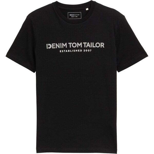 TOM TAILOR DENIM Tričko svetlosivá / čierna / biela 64356680