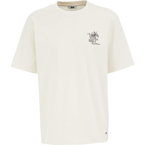 WE Fashion Tričko tmavohnedá / prírodná biela 64356760