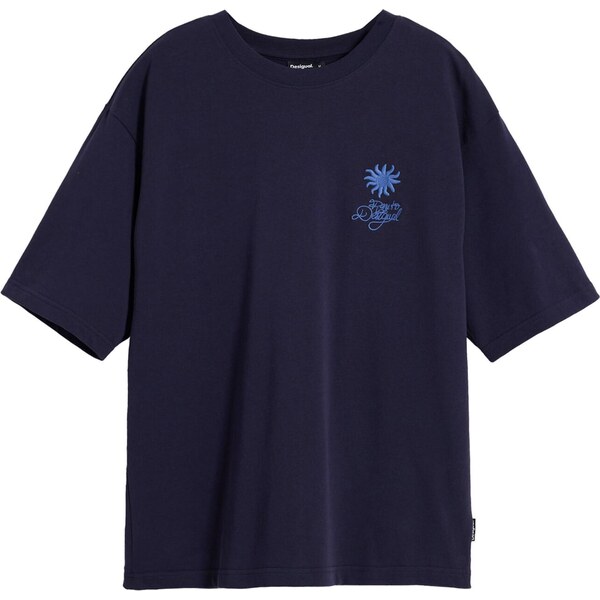 Desigual Tričko modrá / tmavomodrá / tmavohnedá / biela 64488461