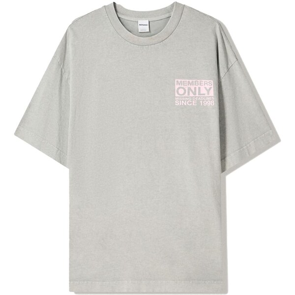 Bershka Tričko svetlosivá / ružová 65883038