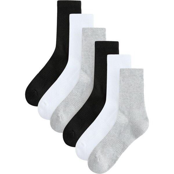 Next Športové ponožky Essential sivá / čierna / biela 65880452