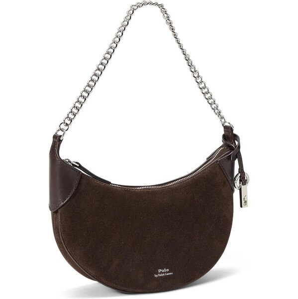 Polo Ralph Lauren Kabelka na rameno tmavohnedá / strieborná 64559334