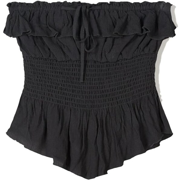 Bershka Top čierna 65883040