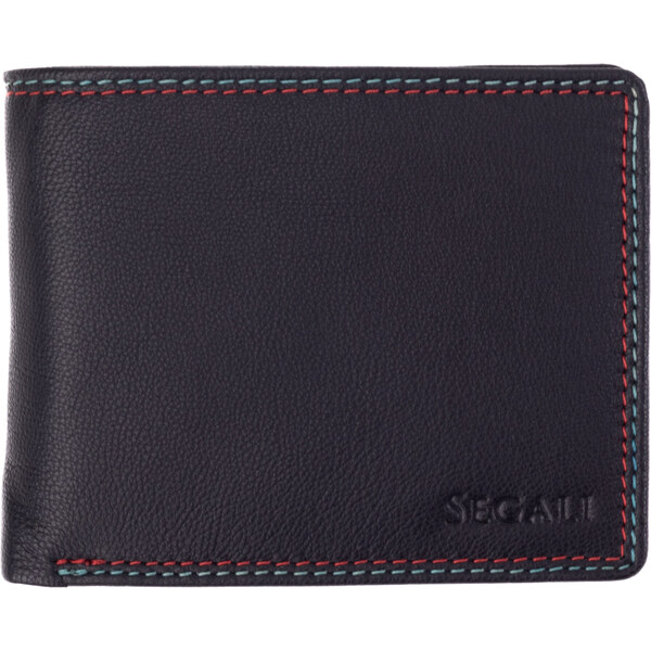 SEGALI Pánska kožená peňaženka 1057 black 67189837