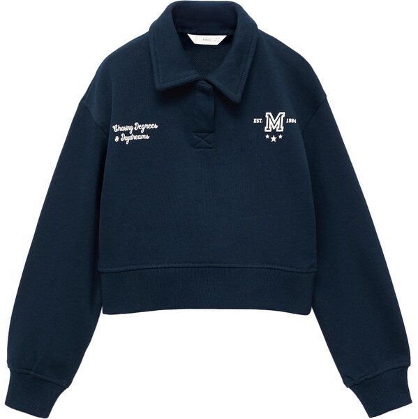 MANGO KIDS Mikina TENISET námornícka modrá / biela 64383024