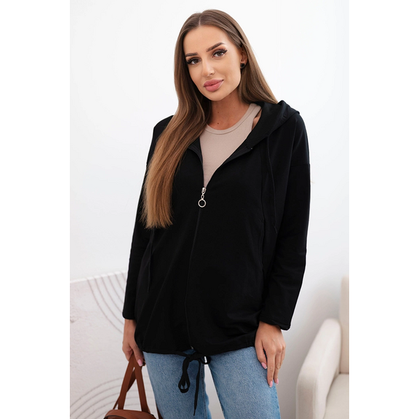 Dámska mikina 2697 s kapucňou a so spodným sťahovaním 64389873