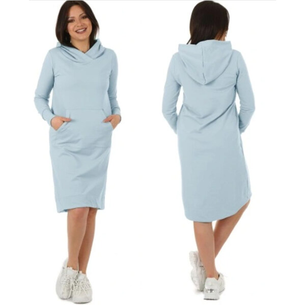 Fashionweek Dámske mikinové šaty s kapucňou a dlhým rukávom MF578 64384011