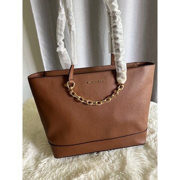 Michael Michael Kors Dámska kožená kabelka Michael Kors Jet Set brown 64389470