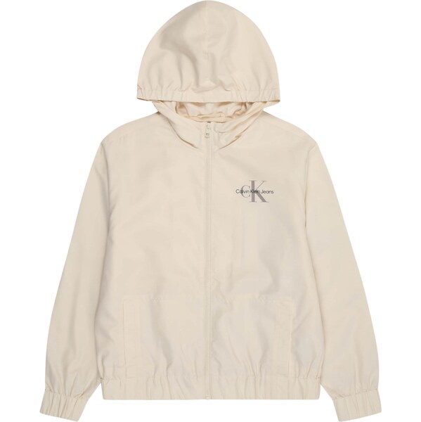 Calvin Klein Jeans Prechodná bunda Essential béžová / tmavošedá / 65051778