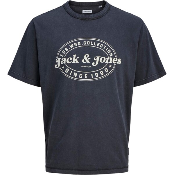 JACK & JONES Tričko JJEDover čierna / biela 64390033