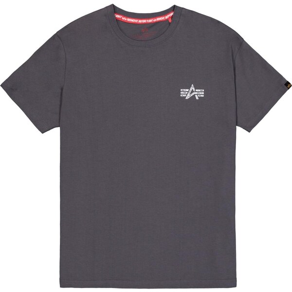 ALPHA INDUSTRIES Tričko tmavošedá / červená / biela 64390164