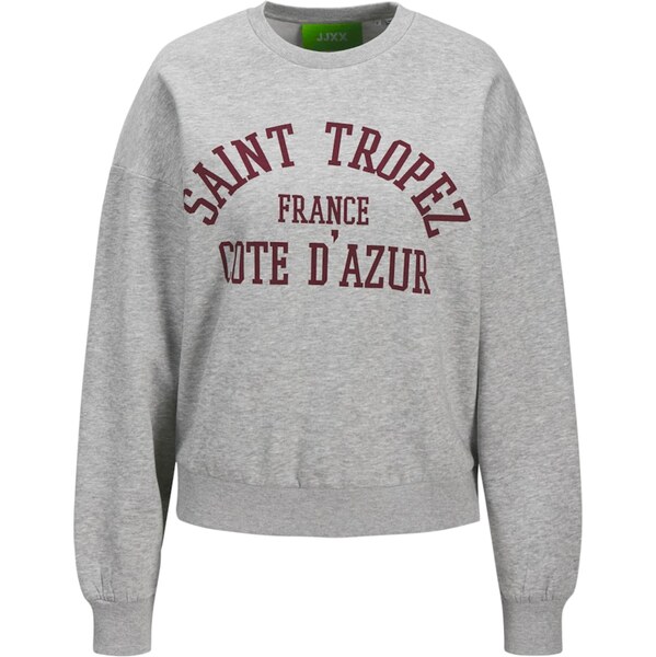 JJXX Mikina JXMERLE svetlosivá / burgundská 64390015