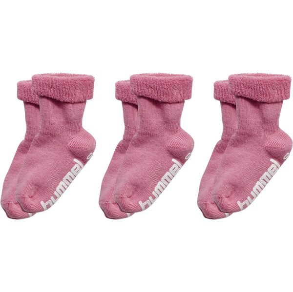 Hummel Športové ponožky MINI tmavoružová / biela 64413912