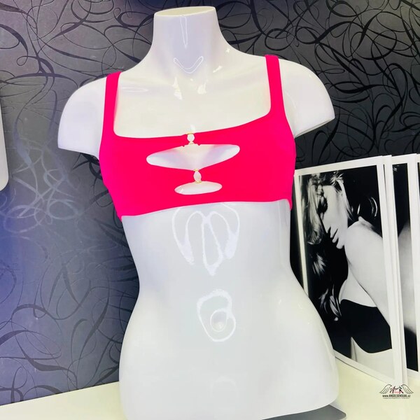 Agent Provocateur Živý Ružový Horný Diel Plavok s Luxusnými Zlatými 46574377