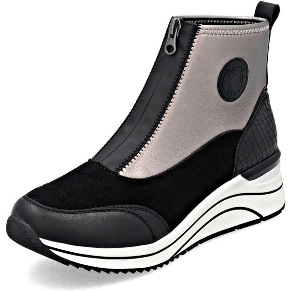 RIEKER Dámska členková obuv REMONTE D0T78-03 čierna W5 64395677