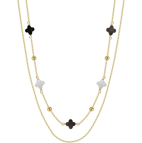 MAJYA Strieborná retiazka s príveskami LUCKY CARRIE pozlátená 11878 64582793