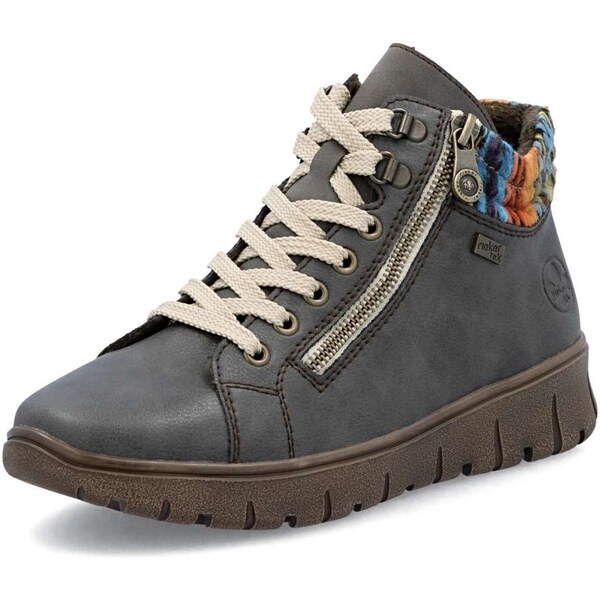 Dámska členková obuv RIEKER N1305-45 sivá W5 64396048