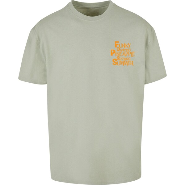 Merchcode Tričko Funky Pineapple zelená / oranžová 65644168
