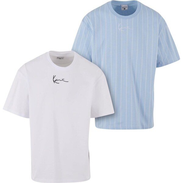 Karl Kani Tričko svetlomodrá / biela 65653849
