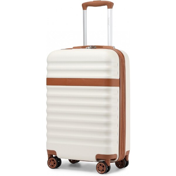 KONO Kufor - štýlový s bezpečnostným zámkom, malý, béžový 65798548