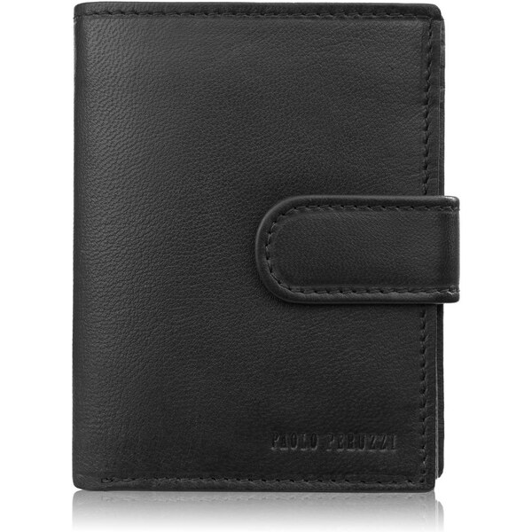 Paolo Peruzzi Pánska kožená peňaženka klasická s RFID | čierna AL-18 64096124