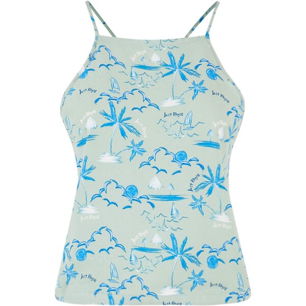Just Rhyse Top Waikiki modrá / zelená / biela 65873712