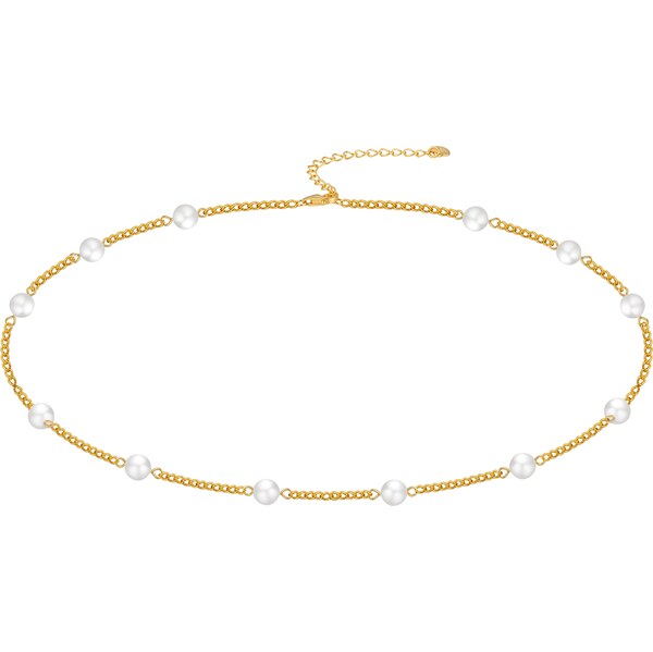 Olivie Stříbrný perlový náhrdelník GOLD 9702 64763513