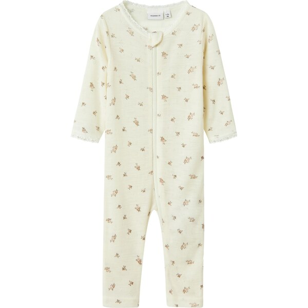 NAME IT Pyžamo NBFWang hnedá / kaki / biela 64428070