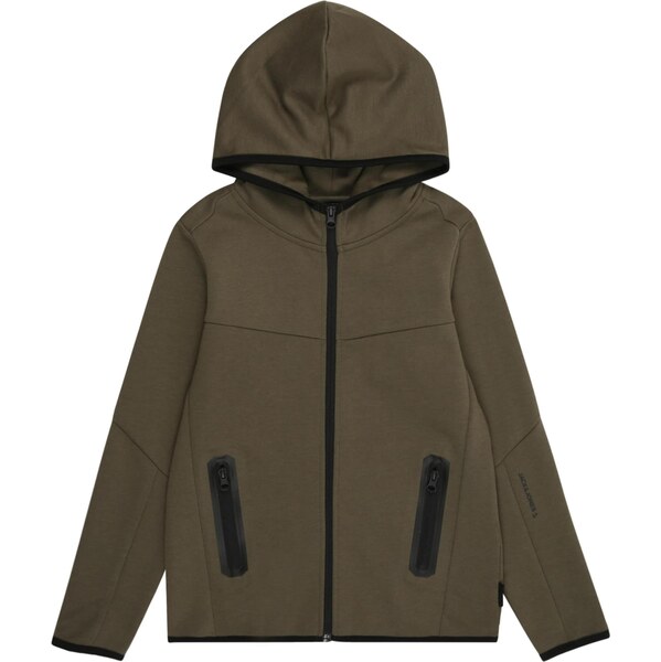 Jack & Jones Junior Tepláková bunda JCOFusion olivová 64428149